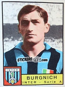 Sticker Tarcisio Burgnich - Calciatori 1963-1964 - Panini