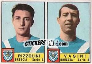 Cromo Rizzolini / Vasini - Calciatori 1963-1964 - Panini