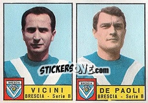 Sticker Vicini / De Paoli - Calciatori 1963-1964 n. 299 - Panini