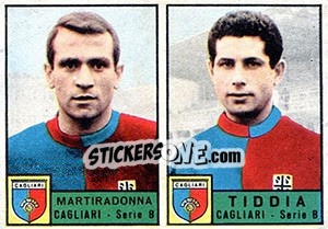 Sticker Martiradonna / Tiddia - Calciatori 1963-1964 - Panini
