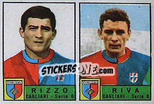 Sticker Rizzo / Riva - Calciatori 1963-1964 n. 306 - Panini