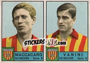 Sticker Maccaro / Vanini - Calciatori 1963-1964 - Panini