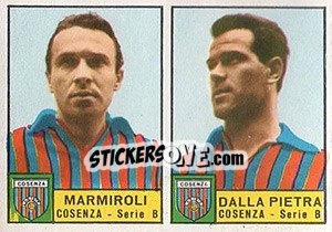 Sticker Marmiroli / Dalla Pietra - Calciatori 1963-1964 n. 318 - Panini