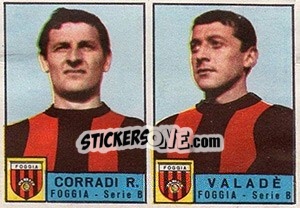 Sticker Corradi / Valladè - Calciatori 1963-1964 - Panini