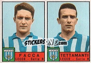 Figurina Facca / Tettamani - Calciatori 1963-1964 - Panini