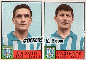Sticker Sacchi / Pasinato - Calciatori 1963-1964 n. 327 - Panini