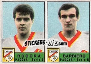 Sticker Rogora / Barbiero - Calciatori 1963-1964 - Panini