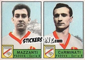 Sticker Mazzanti / Carminati - Calciatori 1963-1964 n. 340 - Panini