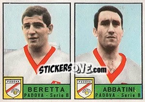 Sticker Beretta / Abbatini - Calciatori 1963-1964 - Panini