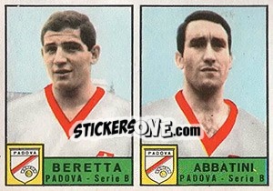 Sticker Beretta / Abbatini - Calciatori 1963-1964 n. 342 - Panini