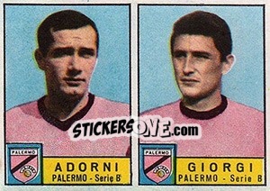 Sticker Adorni / Giorgi - Calciatori 1963-1964 n. 344 - Panini