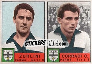 Sticker Zurlini / Corradi - Calciatori 1963-1964 - Panini