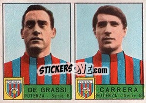 Sticker De Grassi / Carrera - Calciatori 1963-1964 n. 358 - Panini
