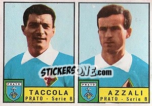 Sticker Taccola / Azzali - Calciatori 1963-1964 - Panini