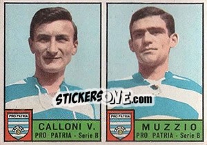 Cromo Calloni V. / Muzzio - Calciatori 1963-1964 - Panini