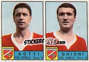 Sticker Gotti / Ghioni - Calciatori 1963-1964 n. 375 - Panini