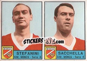 Sticker Stefanini / Sacchella - Calciatori 1963-1964 n. 376 - Panini