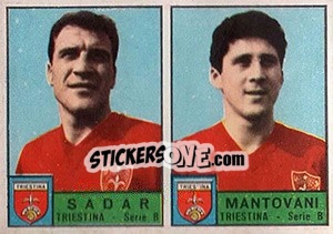 Sticker Sadar / Mantovani - Calciatori 1963-1964 n. 382 - Panini