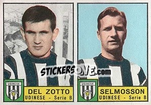 Sticker Del Zotto / Selmosson - Calciatori 1963-1964 - Panini