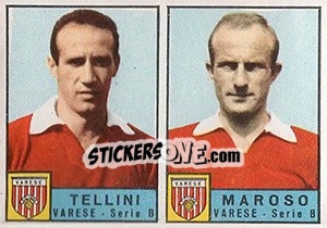 Sticker Tellini / Maroso - Calciatori 1963-1964 n. 392 - Panini