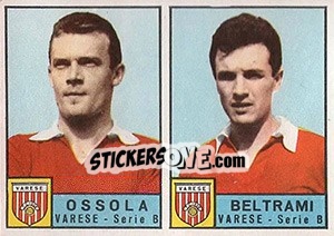 Sticker Ossola / Beltrami - Calciatori 1963-1964 n. 393 - Panini