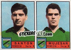 Sticker Santon / Mujesan - Calciatori 1963-1964 - Panini