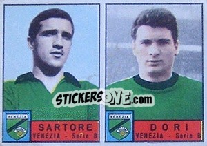 Sticker Sartore / Dori - Calciatori 1963-1964 - Panini