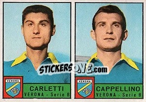 Sticker Carletti / Cappellino - Calciatori 1963-1964 - Panini