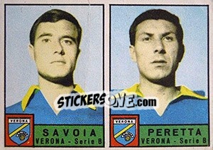 Sticker Savoia / Peretta - Calciatori 1963-1964 n. 405 - Panini