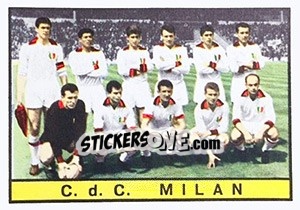 Figurina Squadra Milan - Calciatori 1963-1964 - Panini