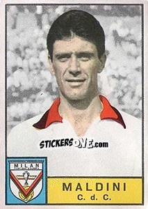 Figurina Maldini - Calciatori 1963-1964 - Panini