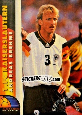 Sticker Andreas Brehme - Bundesliga Fussball Cards 1993-1994 n. 8 - Panini