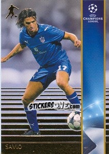 Sticker Savio - UEFA Champions League 2008-2009. Trading Cards n. 15 - Panini