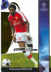 Sticker Emmanuel Adebayor - UEFA Champions League 2008-2009. Trading Cards n. 23 - Panini