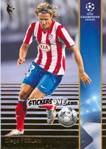 Sticker Diego Forlan - UEFA Champions League 2008-2009. Trading Cards - Panini