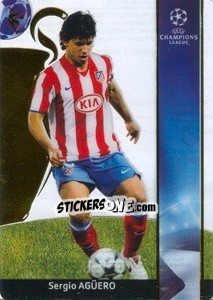 Sticker Sergio Agüero - UEFA Champions League 2008-2009. Trading Cards n. 31 - Panini