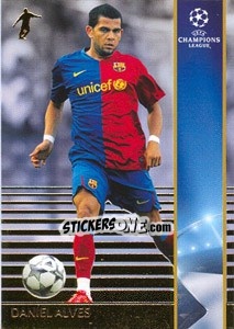 Sticker Dani Alves - UEFA Champions League 2008-2009. Trading Cards - Panini