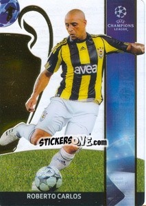 Sticker Roberto Carlos - UEFA Champions League 2008-2009. Trading Cards - Panini