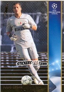 Sticker Julio Cesar - UEFA Champions League 2008-2009. Trading Cards n. 110 - Panini