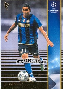 Sticker Quaresma - UEFA Champions League 2008-2009. Trading Cards n. 114 - Panini
