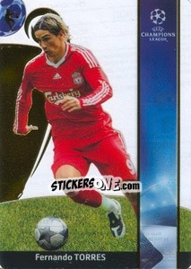 Sticker Fernando Torres - UEFA Champions League 2008-2009. Trading Cards n. 129 - Panini
