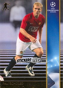 Sticker Paul Scholes - UEFA Champions League 2008-2009. Trading Cards n. 134 - Panini