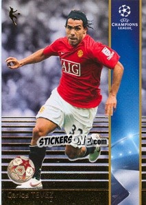 Sticker Carlos Tevez - UEFA Champions League 2008-2009. Trading Cards n. 136 - Panini