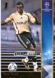 Sticker Taye Taiwo - UEFA Champions League 2008-2009. Trading Cards n. 145 - Panini