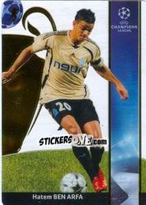 Sticker Hatem Ben Arfa - UEFA Champions League 2008-2009. Trading Cards n. 148 - Panini