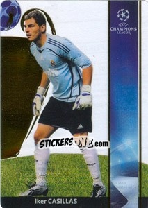 Sticker Iker Casillas - UEFA Champions League 2008-2009. Trading Cards n. 173 - Panini