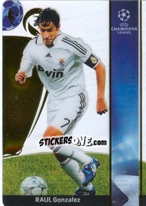Sticker Raul González - UEFA Champions League 2008-2009. Trading Cards n. 177 - Panini