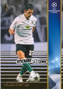 Sticker Helder Postiga - UEFA Champions League 2008-2009. Trading Cards n. 199 - Panini