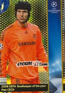 Sticker Petr Cech - UEFA Champions League 2008-2009. Trading Cards n. 229 - Panini