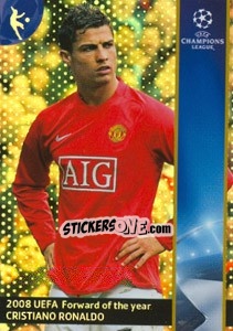 Sticker Cristiano Ronaldo - UEFA Champions League 2008-2009. Trading Cards n. 232 - Panini